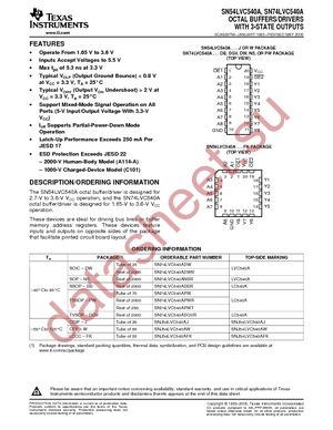 SN74LVC540APWT datasheet  